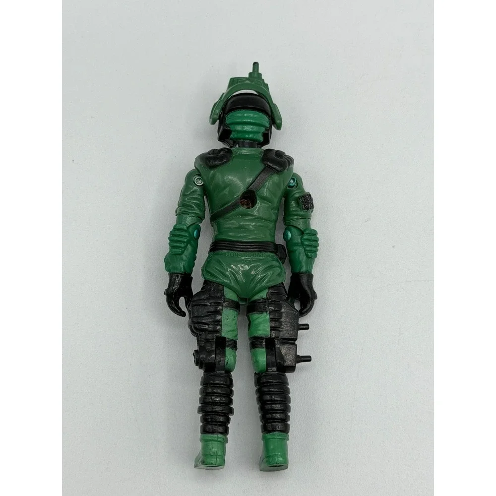 Vintage 1989 GI Joe COBRA NIGHT-VIPER v1 Action Figure Orange Funskool Backpack
